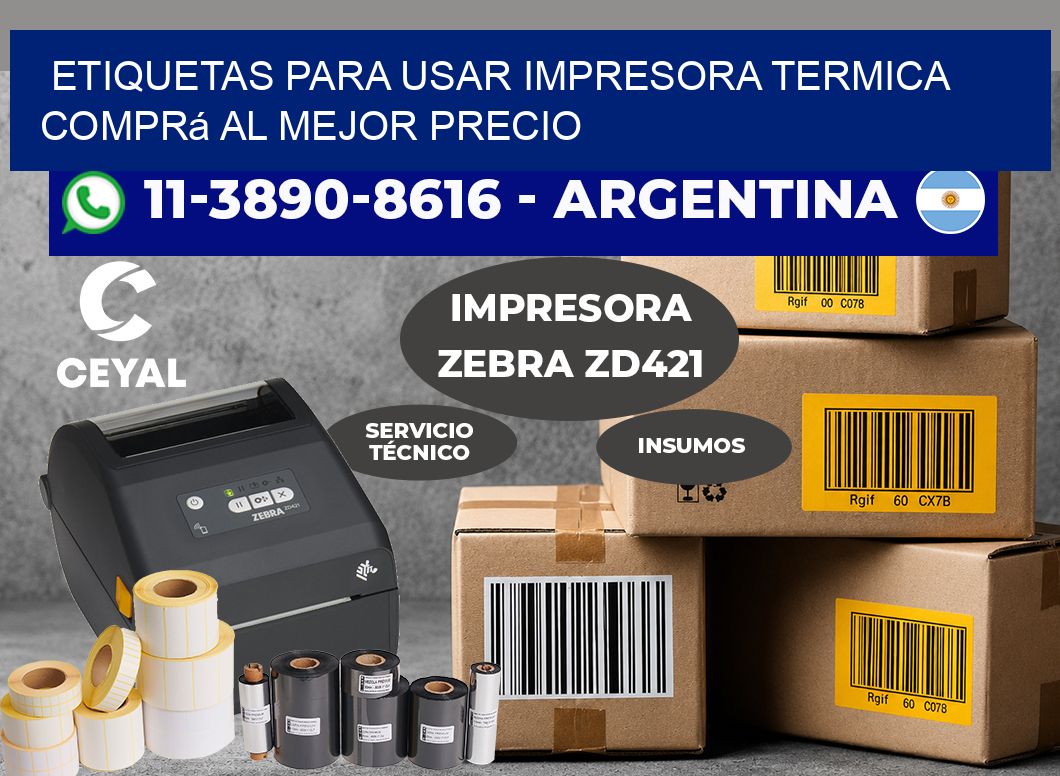 ETIQUETAS PARA USAR IMPRESORA TERMICA Comprá al mejor precio
