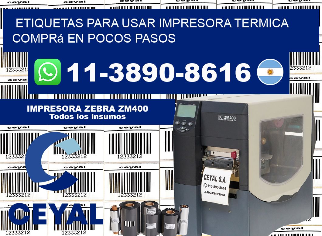 ETIQUETAS PARA USAR IMPRESORA TERMICA Comprá en pocos pasos