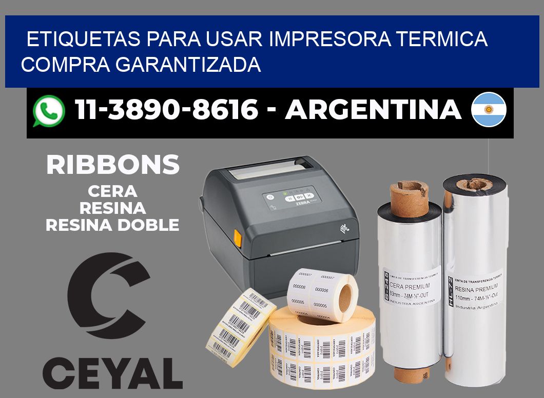 ETIQUETAS PARA USAR IMPRESORA TERMICA Compra garantizada
