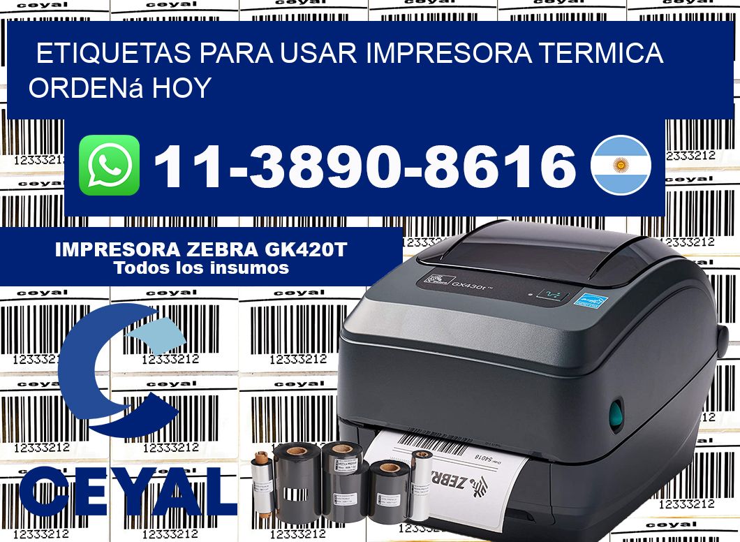 ETIQUETAS PARA USAR IMPRESORA TERMICA Ordená hoy
