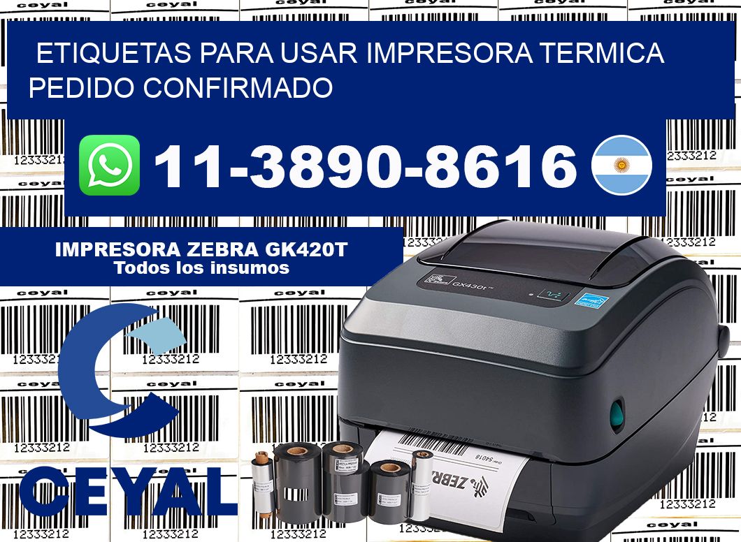 ETIQUETAS PARA USAR IMPRESORA TERMICA Pedido confirmado