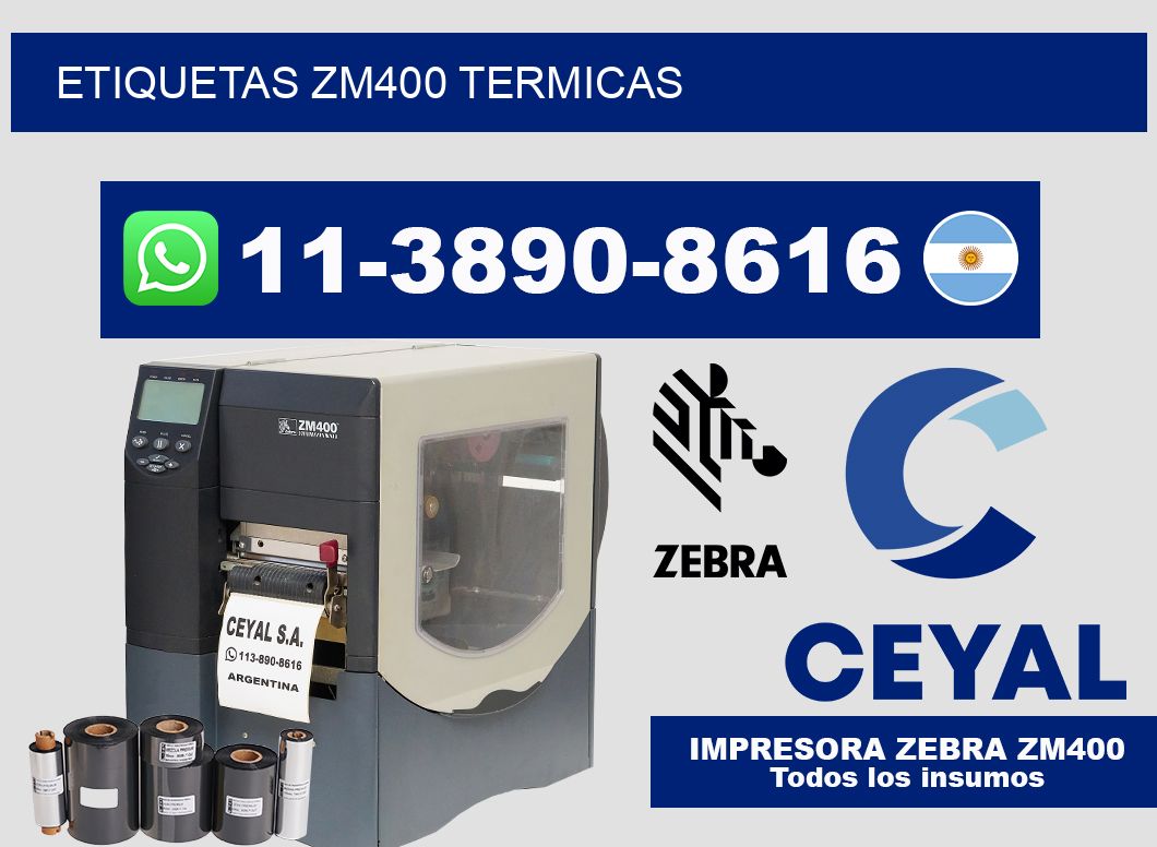 ETIQUETAS ZM400 Termicas
