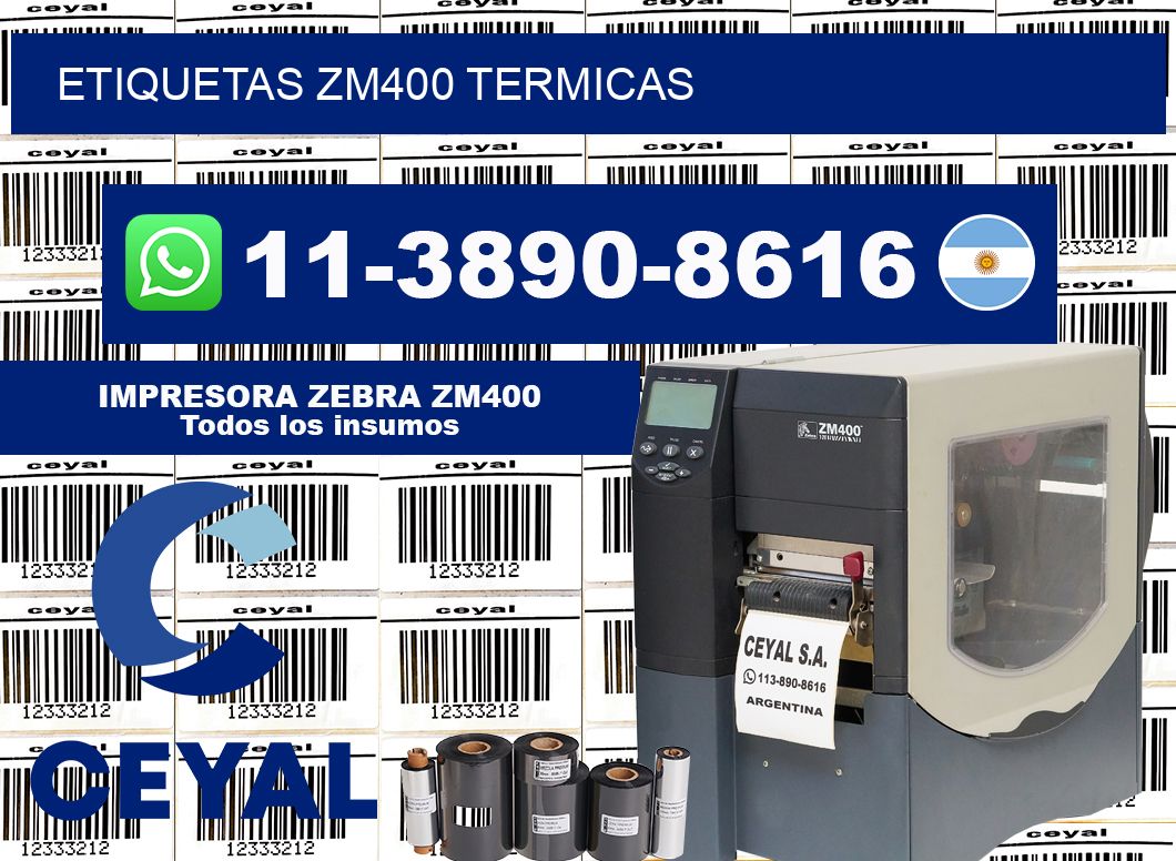 ETIQUETAS ZM400 Termicas