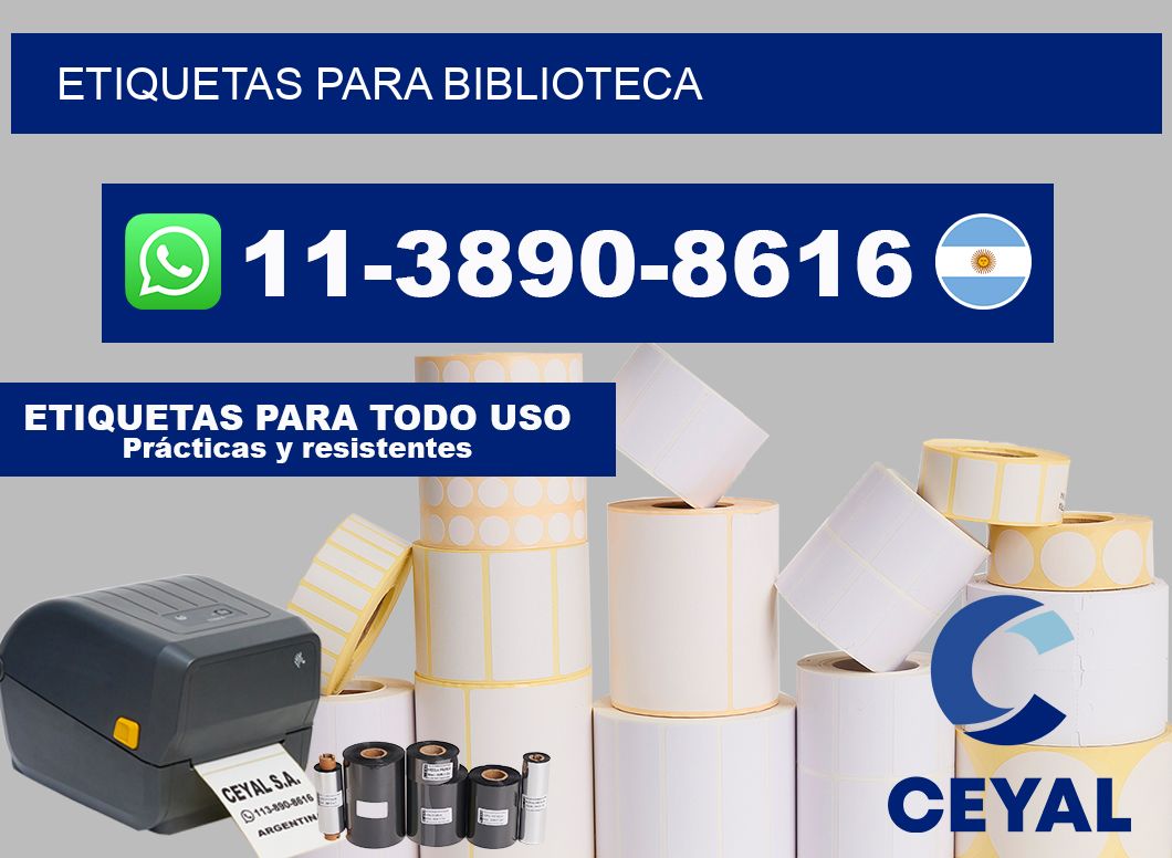 ETIQUETAS para biblioteca