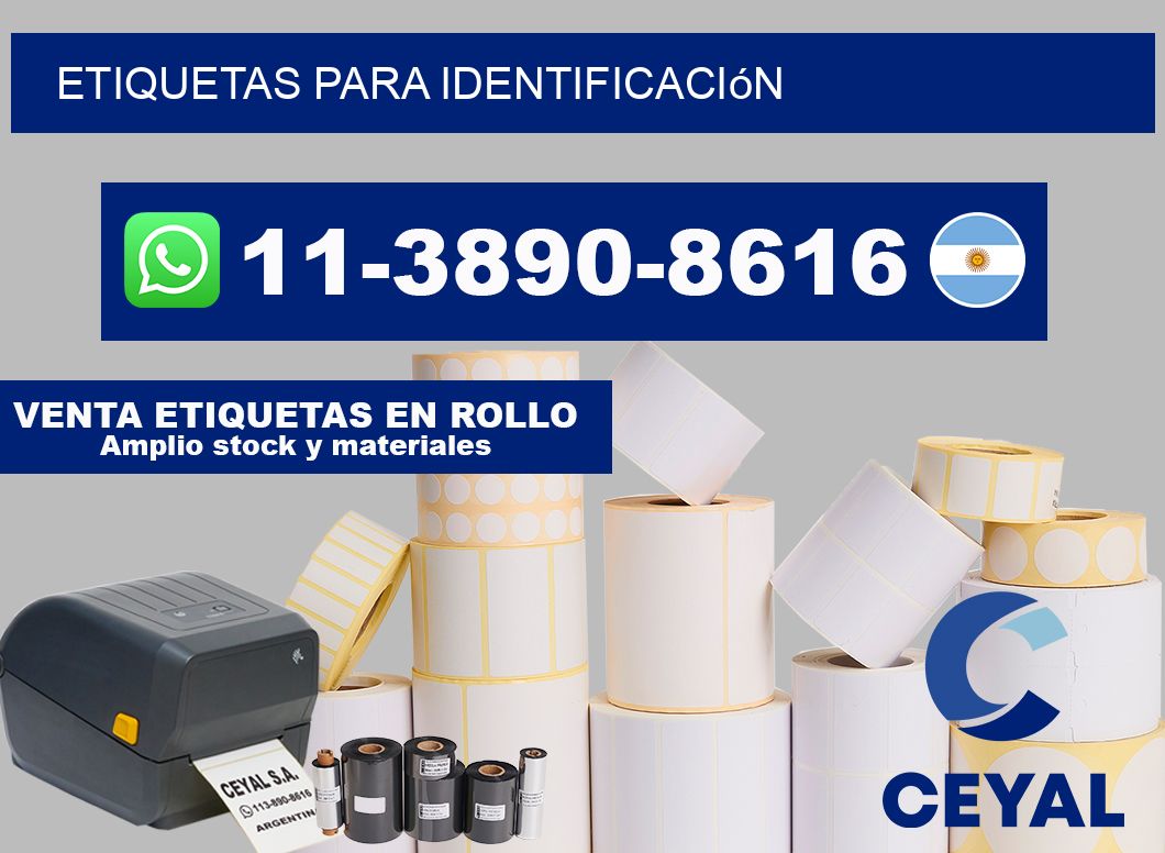 ETIQUETAS para identificación