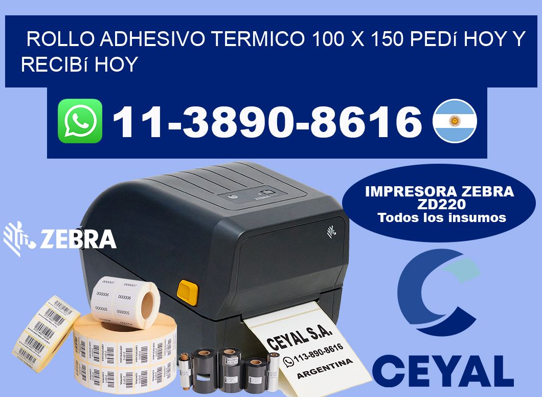 ROLLO ADHESIVO TERMICO 100 X 150 Pedí hoy y recibí hoy