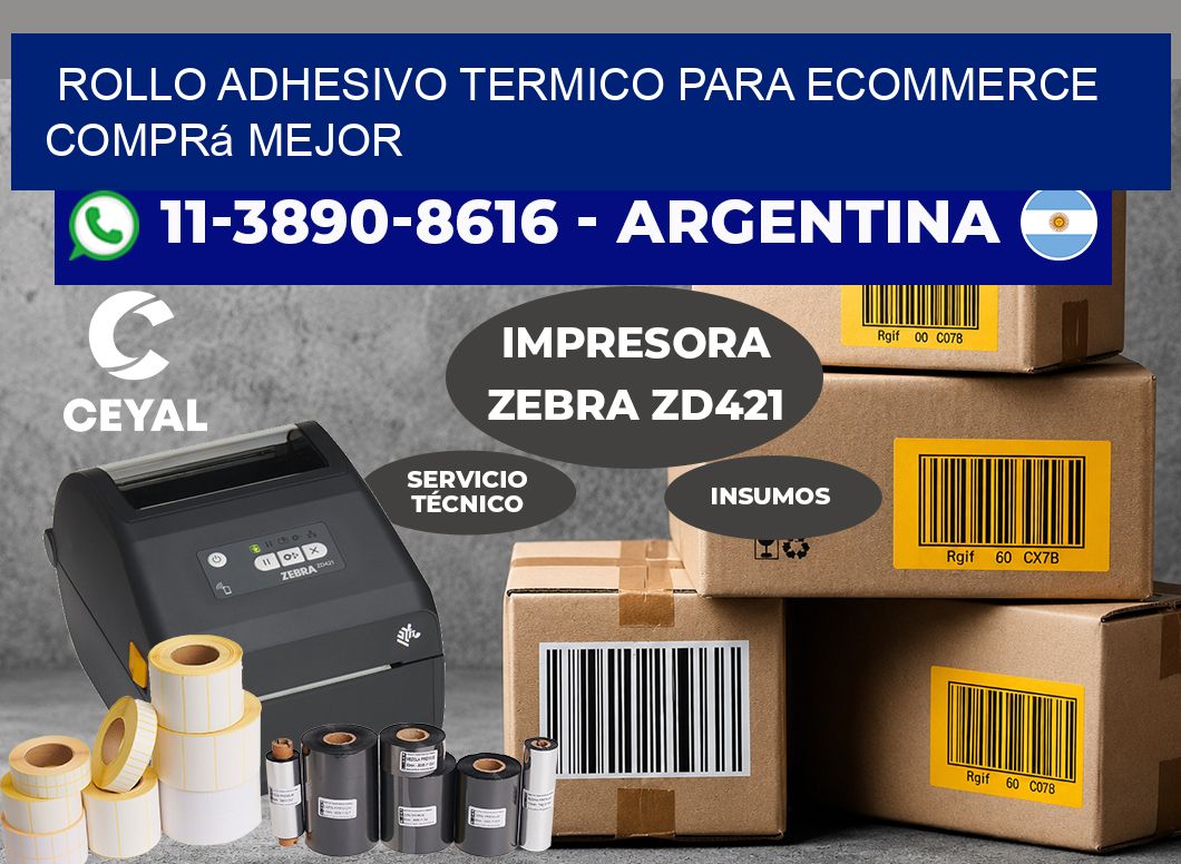 ROLLO ADHESIVO TERMICO PARA ECOMMERCE Comprá mejor