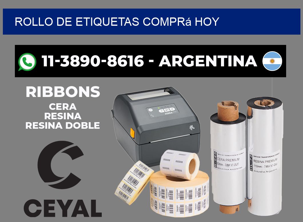 ROLLO DE ETIQUETAS Comprá hoy
