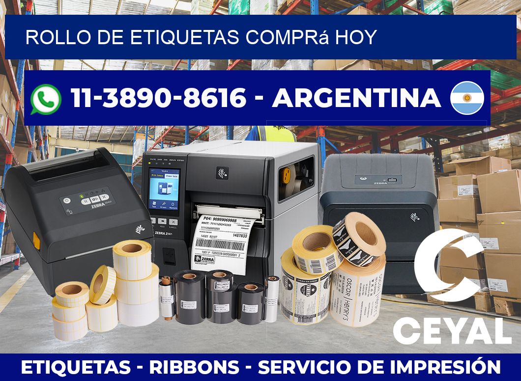 ROLLO DE ETIQUETAS Comprá hoy