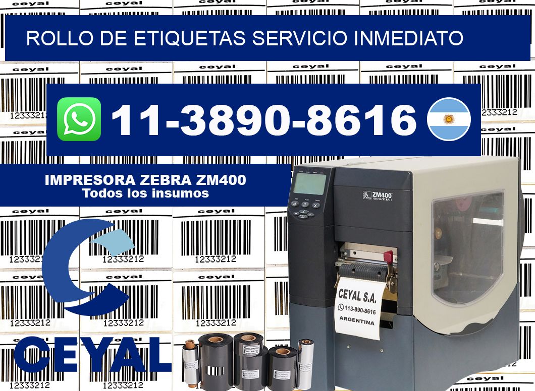 ROLLO DE ETIQUETAS Servicio inmediato