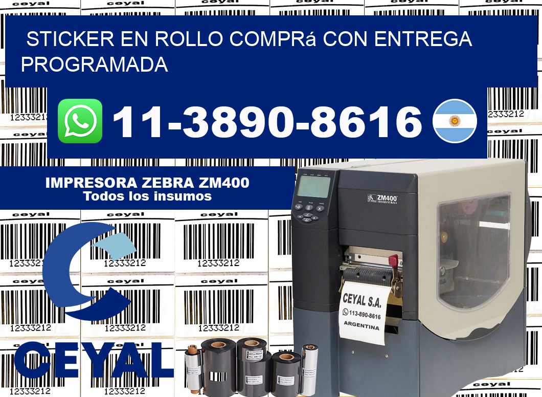 STICKER EN ROLLO Comprá con entrega programada