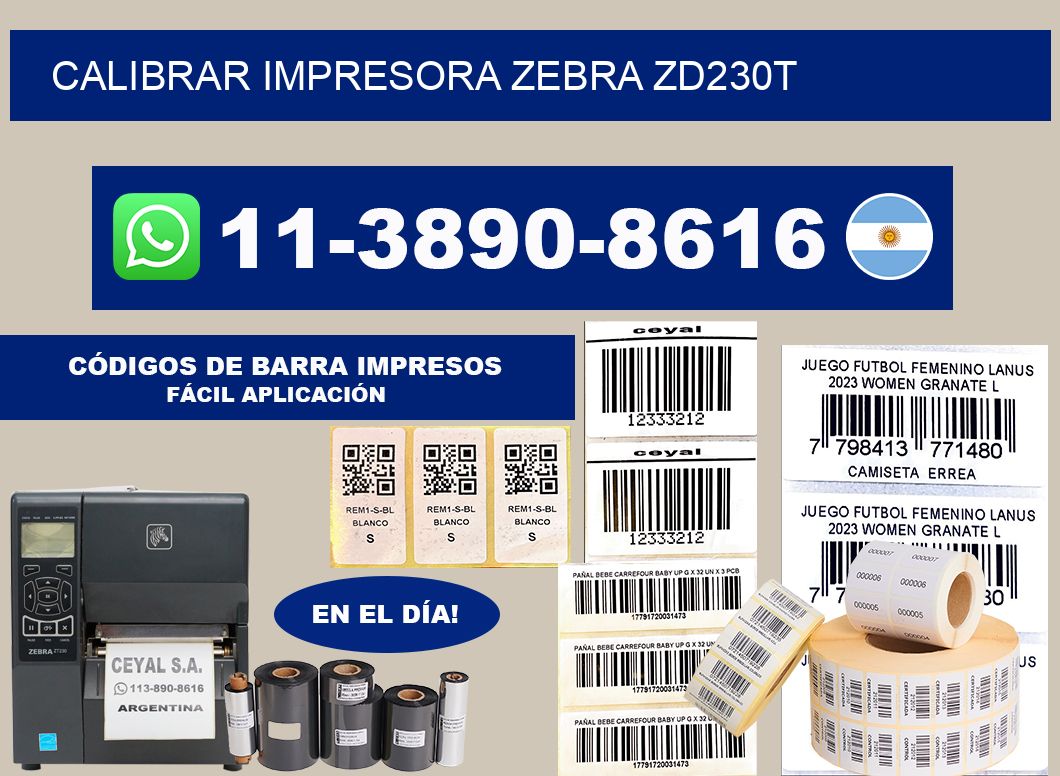 calibrar impresora Zebra ZD230T