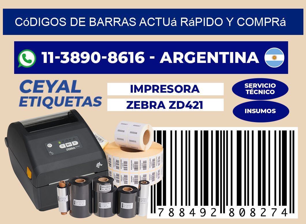 códigos de barras Actuá rápido y comprá