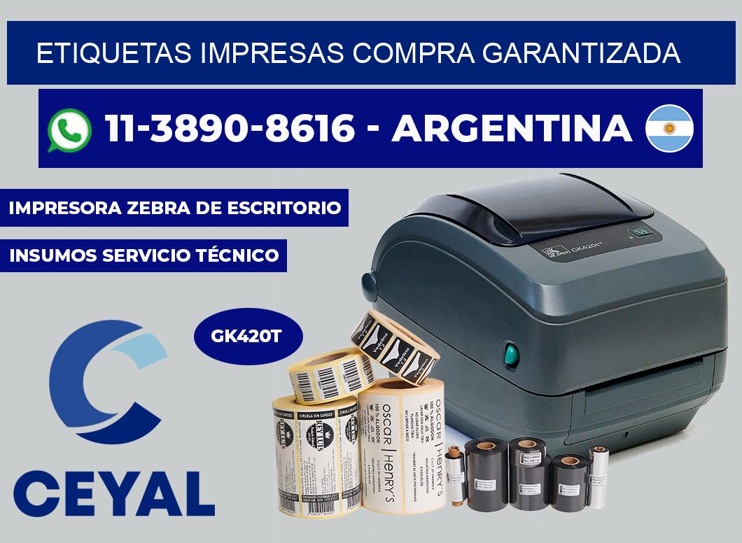 etiquetas impresas Compra garantizada