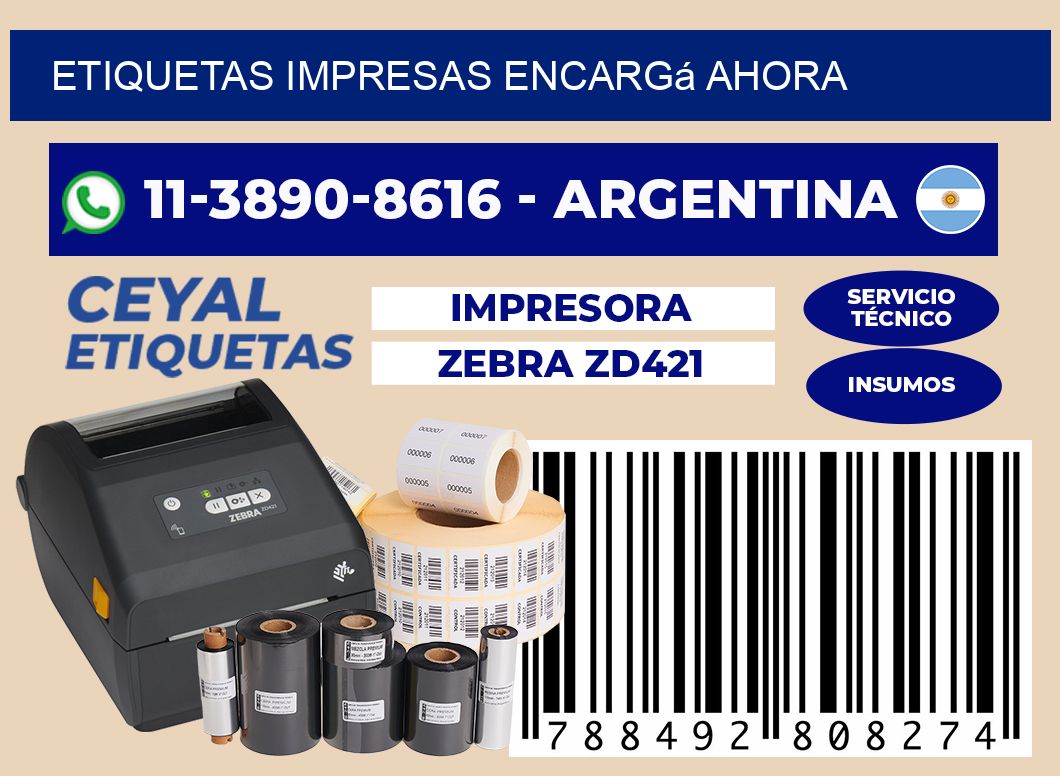 etiquetas impresas Encargá ahora