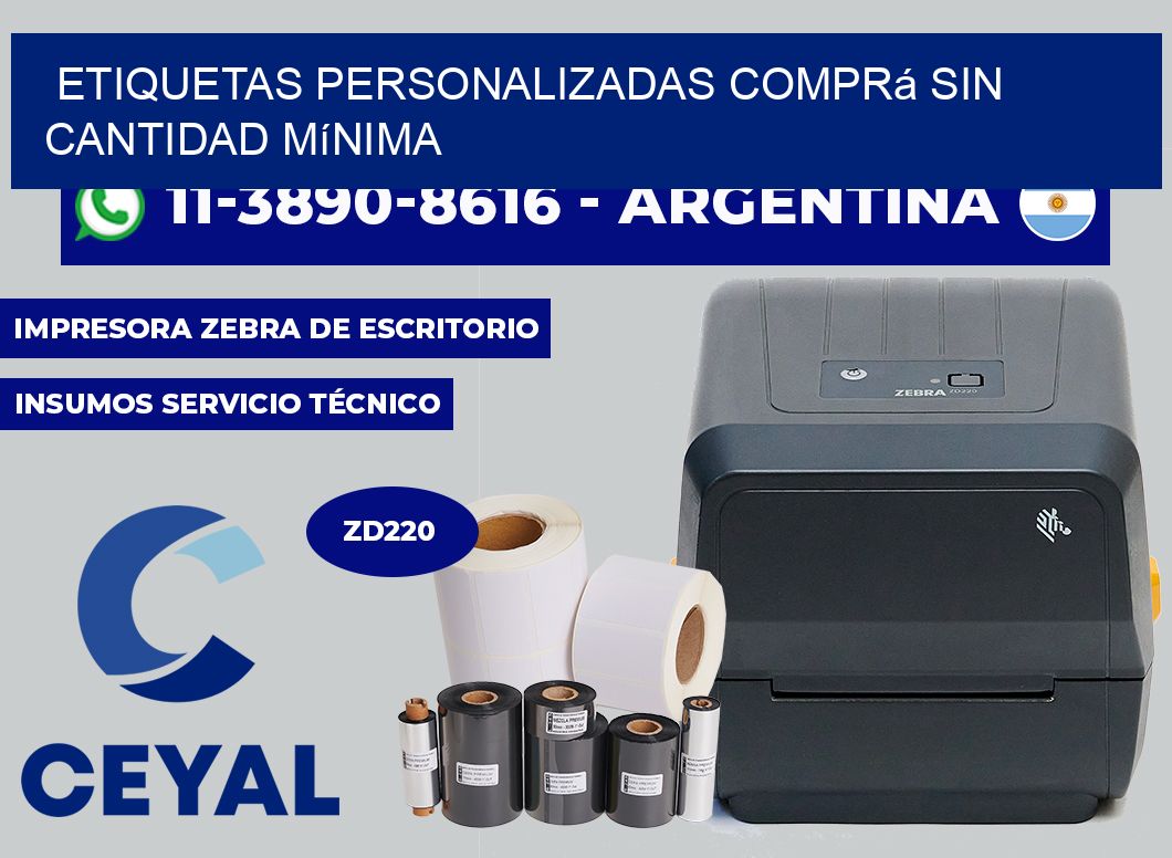 etiquetas personalizadas Comprá sin cantidad mínima