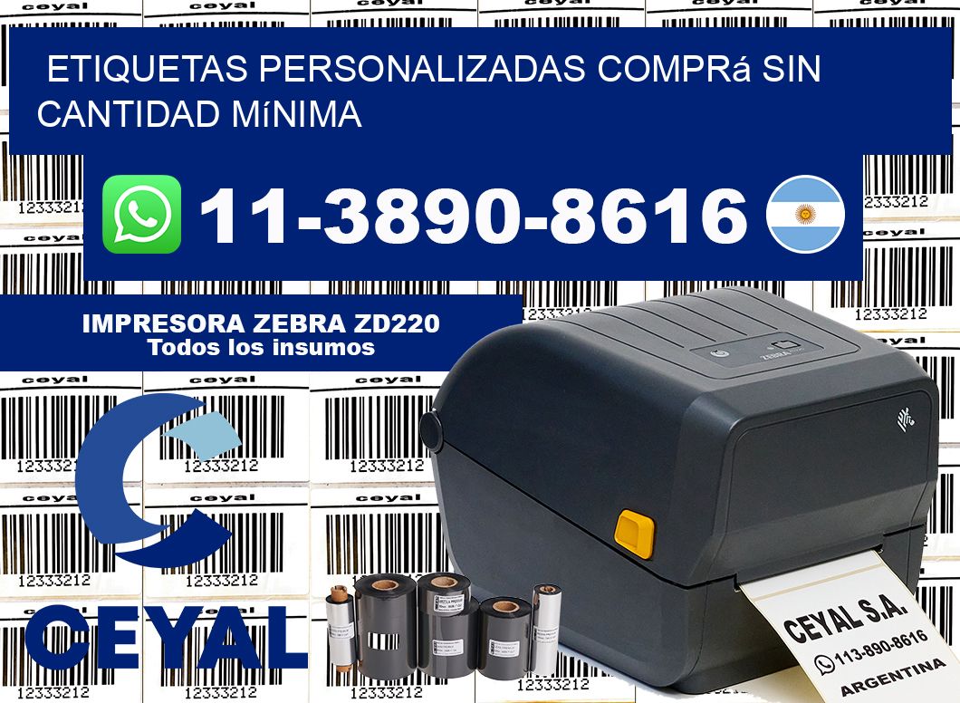 etiquetas personalizadas Comprá sin cantidad mínima