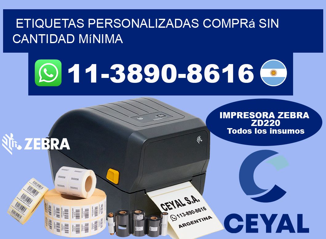 etiquetas personalizadas Comprá sin cantidad mínima