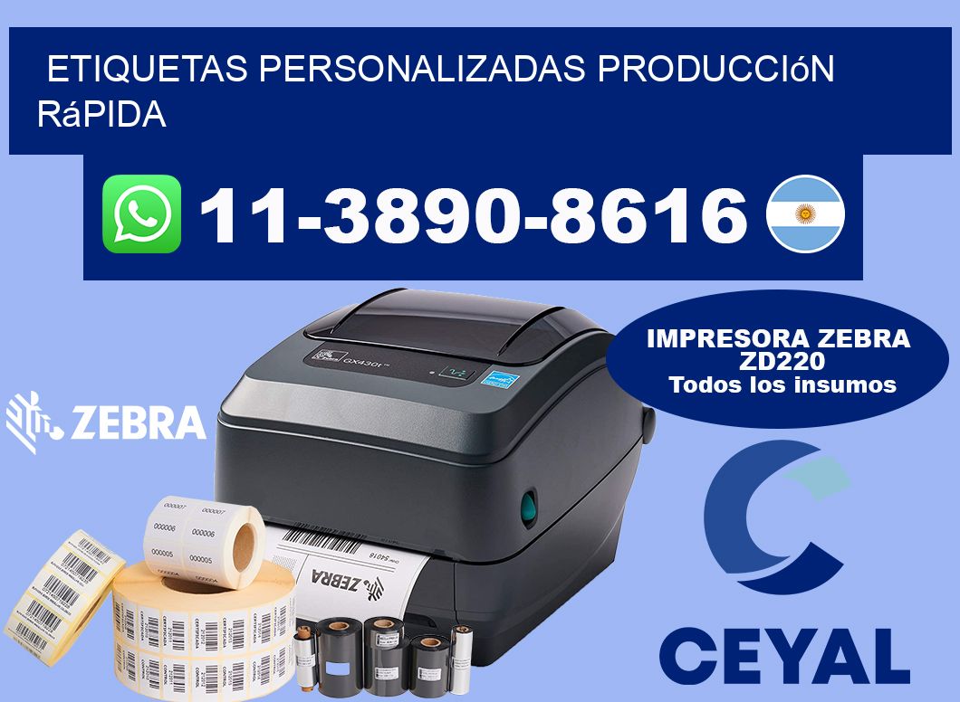 etiquetas personalizadas Producción rápida