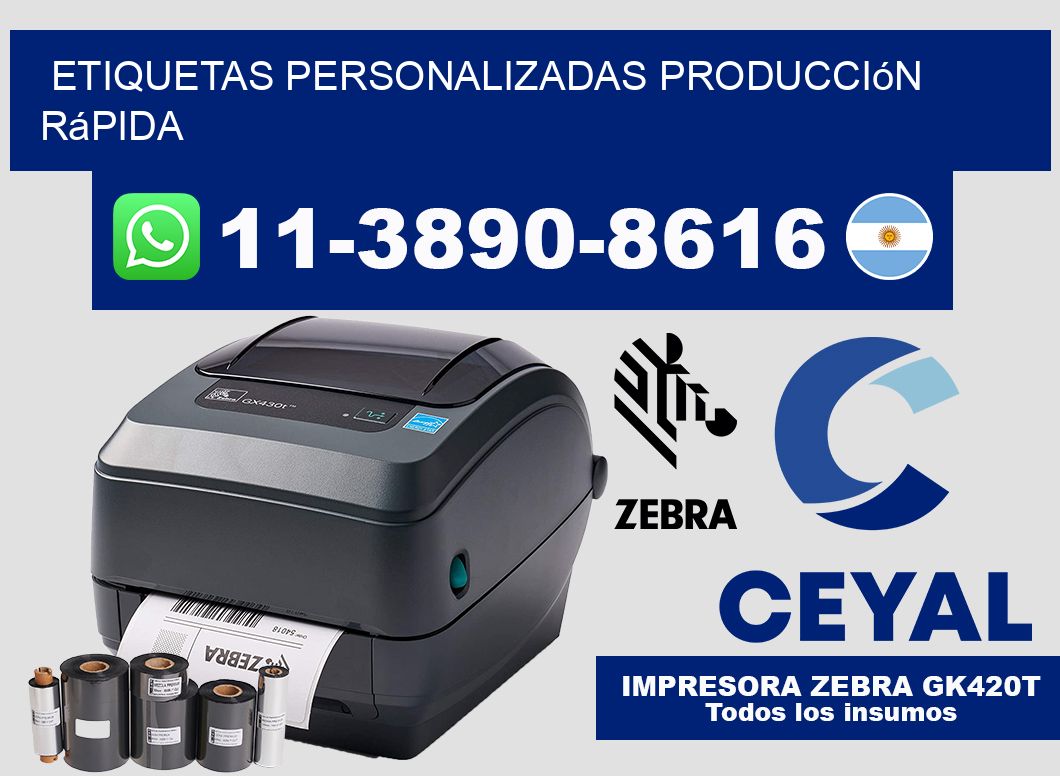 etiquetas personalizadas Producción rápida