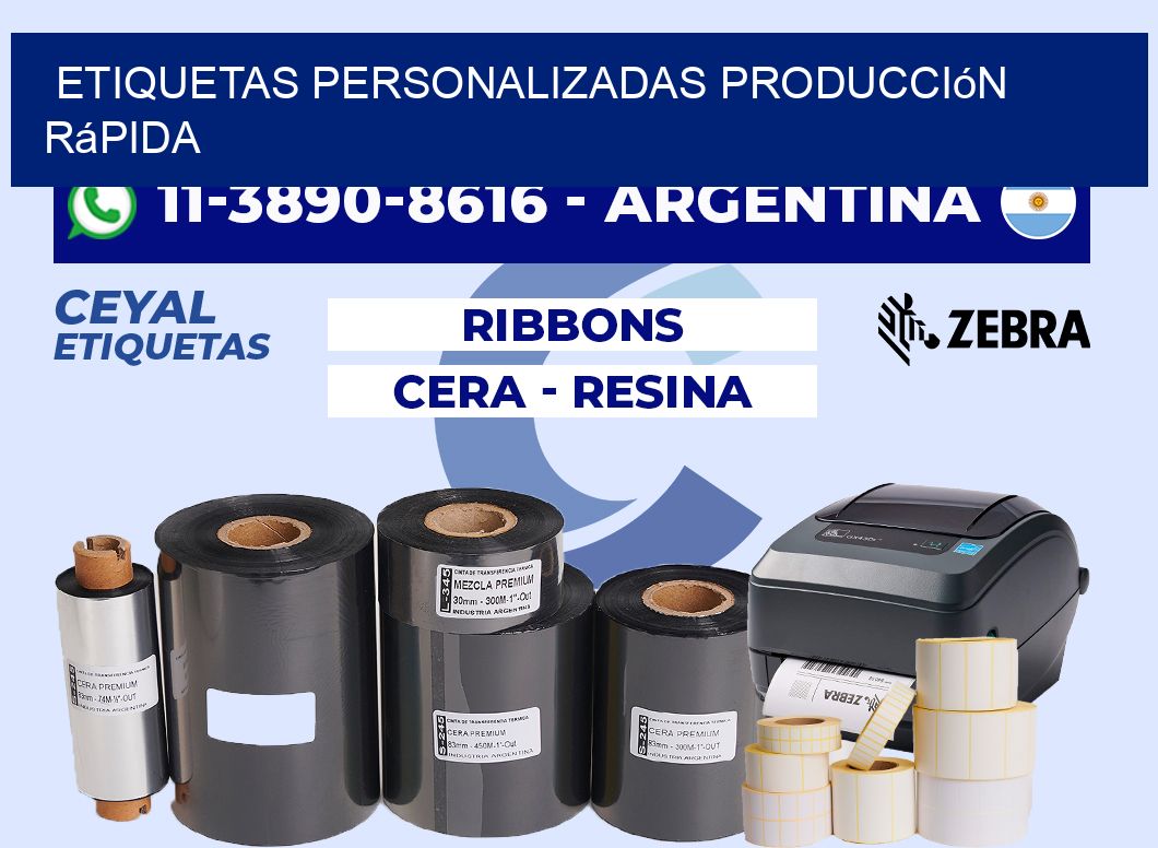 etiquetas personalizadas Producción rápida