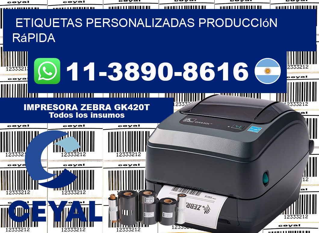 etiquetas personalizadas Producción rápida