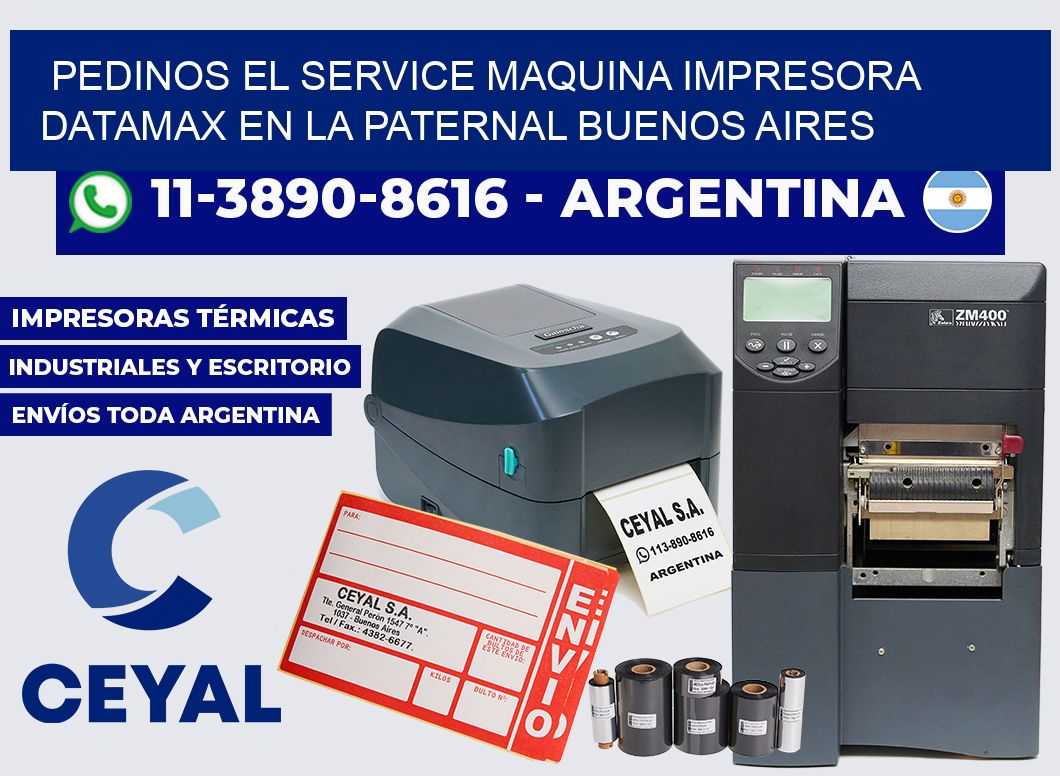 pedinos el service Maquina impresora Datamax en La Paternal Buenos Aires
