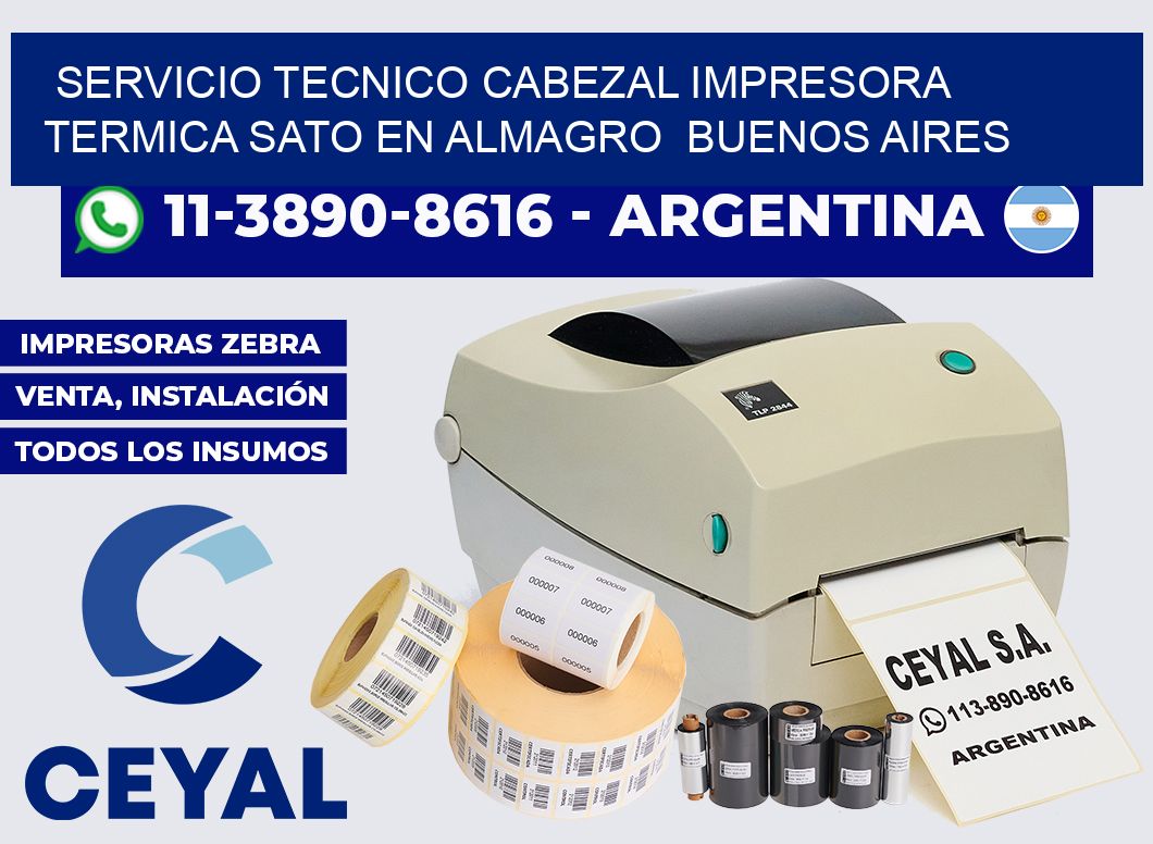 servicio tecnico cabezal impresora termica Sato en Almagro  Buenos Aires