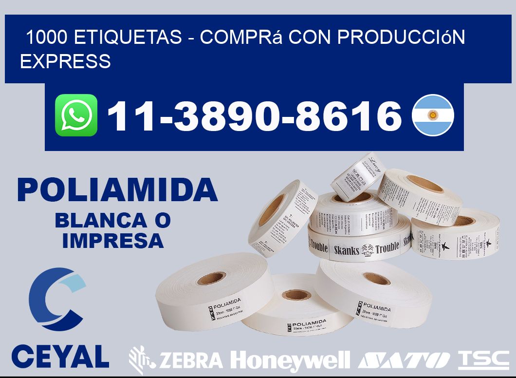 1000 ETIQUETAS - Comprá con producción express
