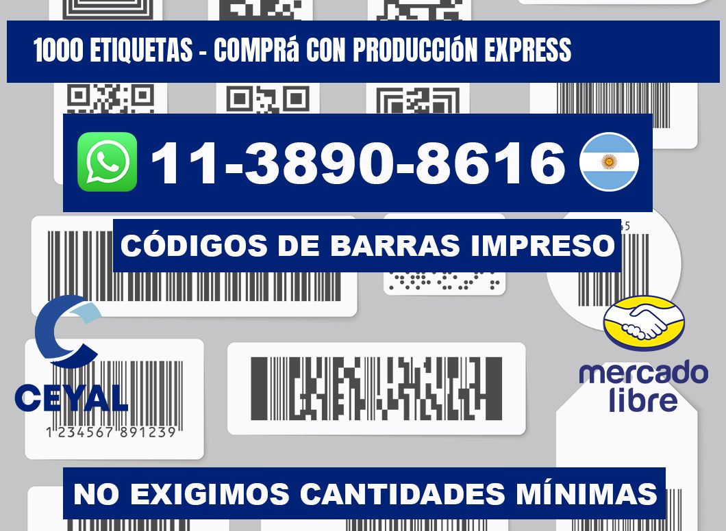 1000 ETIQUETAS - Comprá con producción express