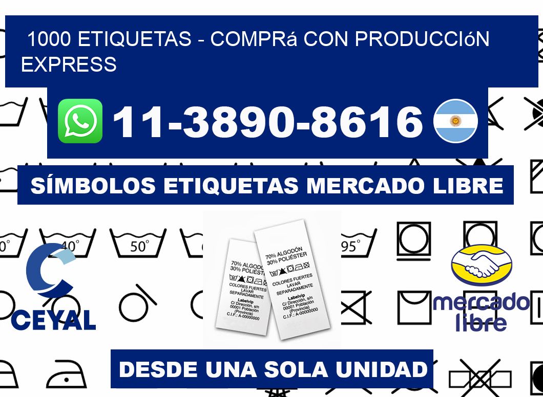 1000 ETIQUETAS - Comprá con producción express