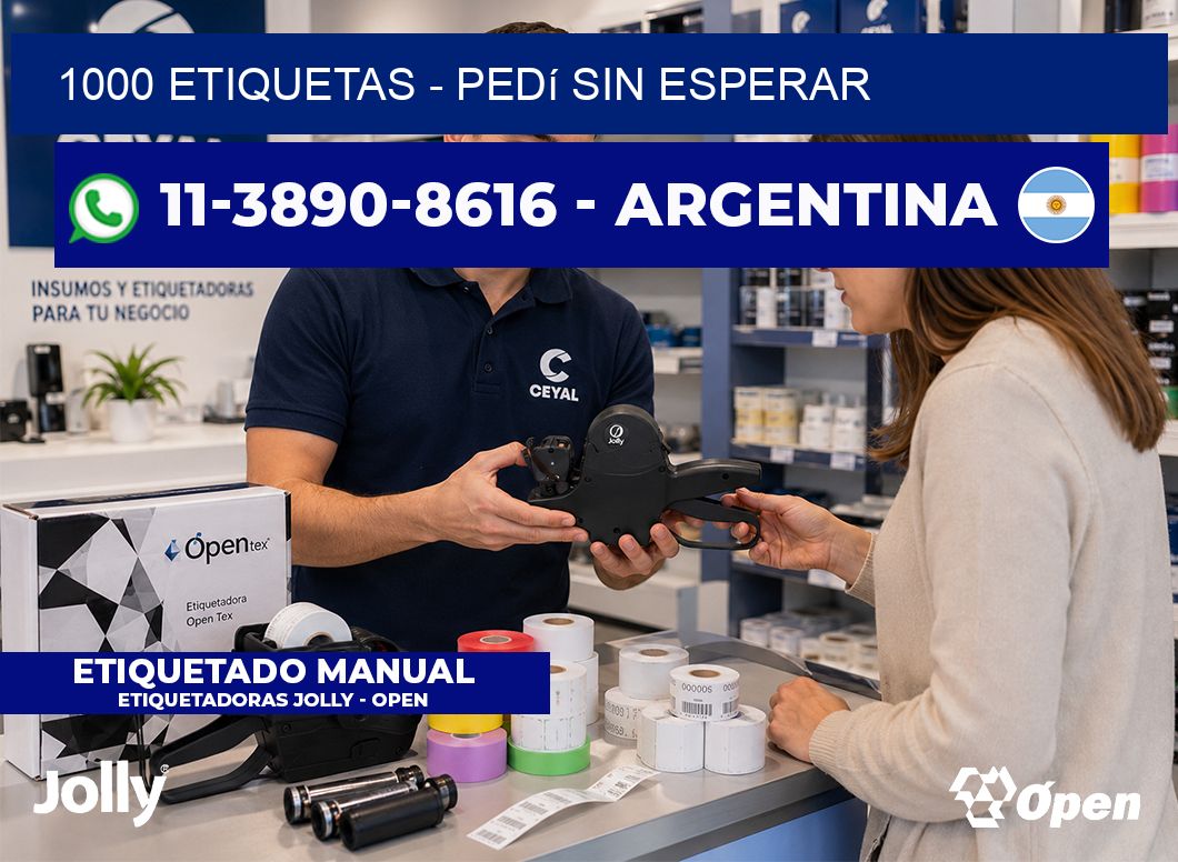 1000 ETIQUETAS - Pedí sin esperar