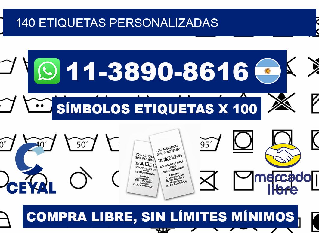 140 ETIQUETAS PERSONALIZADAS