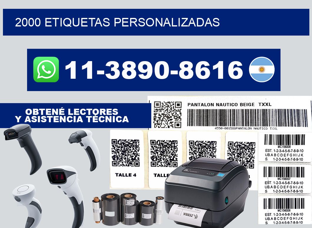 2000 ETIQUETAS PERSONALIZADAS
