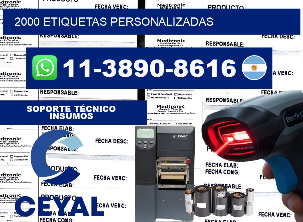 2000 ETIQUETAS PERSONALIZADAS