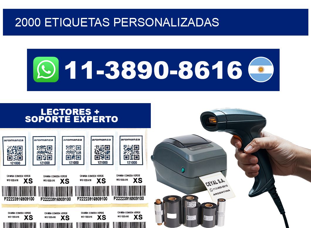 2000 ETIQUETAS PERSONALIZADAS