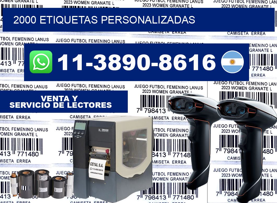 2000 ETIQUETAS PERSONALIZADAS