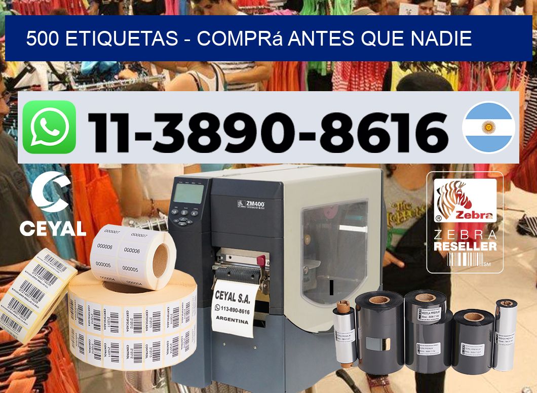 500 ETIQUETAS - Comprá antes que nadie