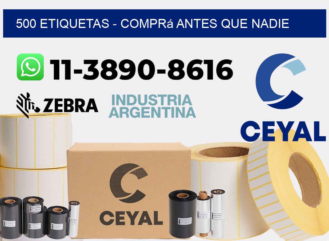 500 ETIQUETAS - Comprá antes que nadie