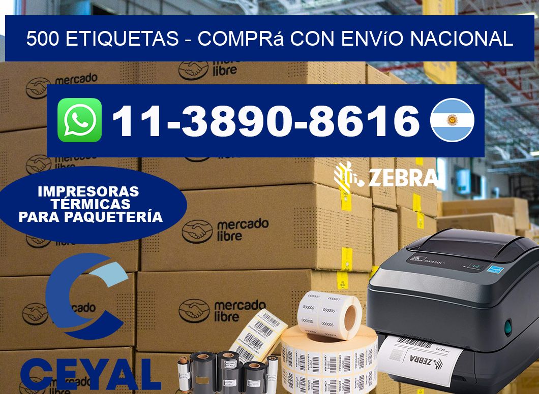 500 ETIQUETAS - Comprá con envío nacional