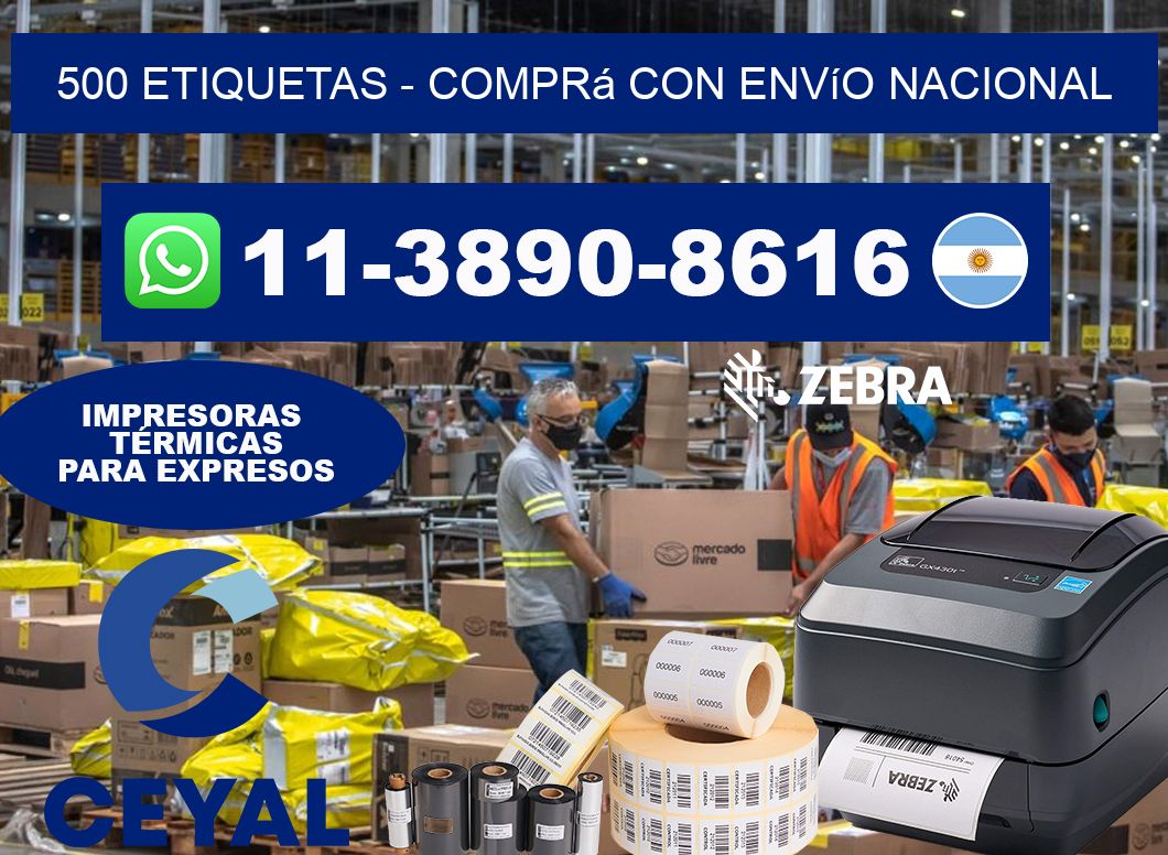 500 ETIQUETAS - Comprá con envío nacional