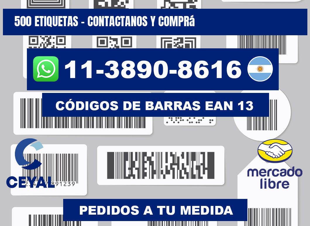 500 ETIQUETAS - Contactanos y comprá