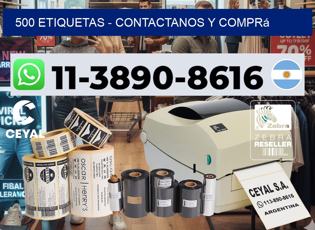 500 ETIQUETAS - Contactanos y comprá