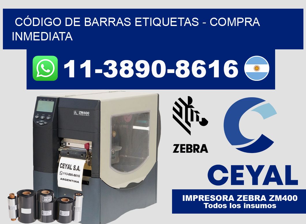 CÓDIGO DE BARRAS ETIQUETAS - Compra inmediata
