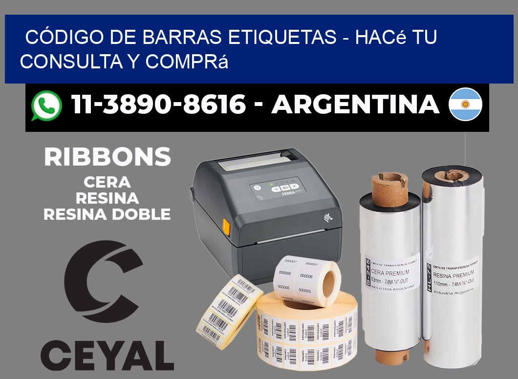 CÓDIGO DE BARRAS ETIQUETAS - Hacé tu consulta y comprá