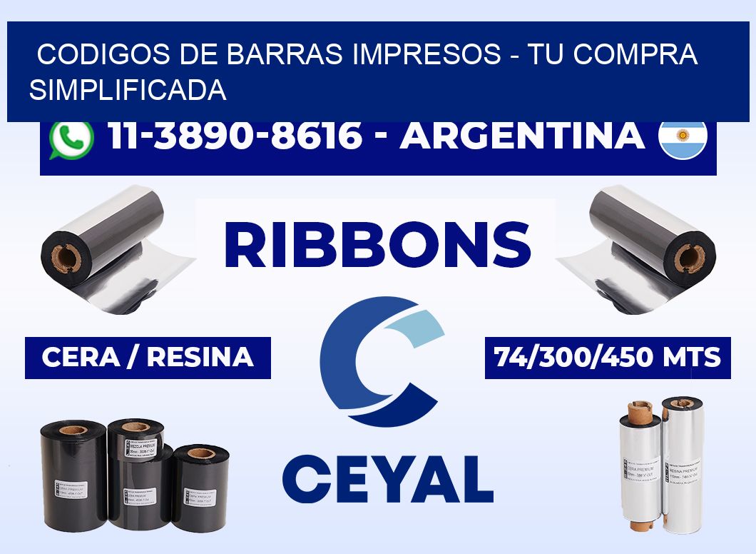 CODIGOS DE BARRAS IMPRESOS - Tu compra simplificada