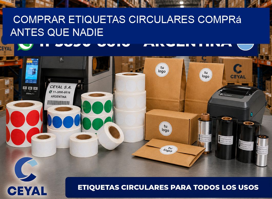COMPRAR ETIQUETAS CIRCULARES Comprá antes que nadie