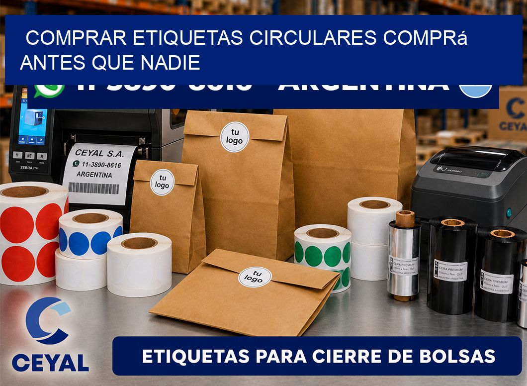 COMPRAR ETIQUETAS CIRCULARES Comprá antes que nadie