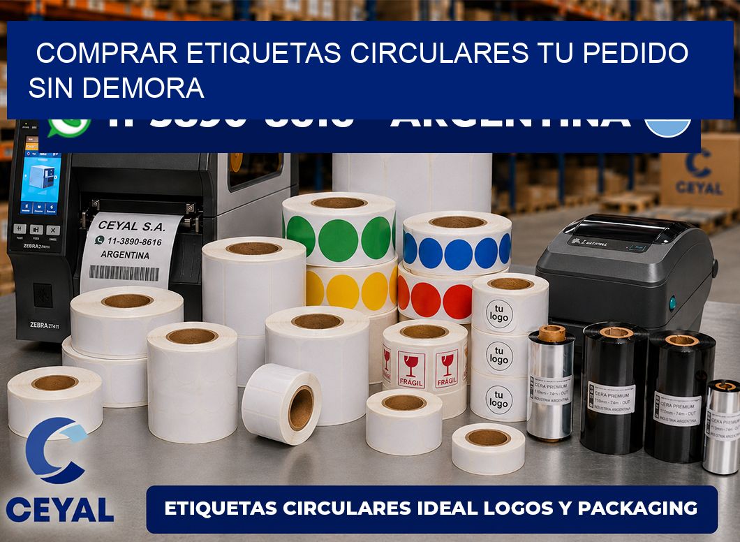 COMPRAR ETIQUETAS CIRCULARES Tu pedido sin demora