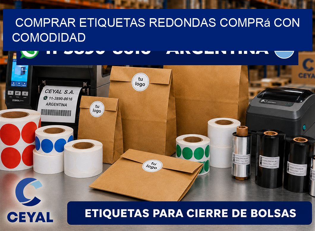 COMPRAR ETIQUETAS REDONDAS Comprá con comodidad